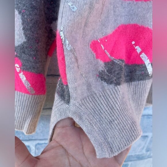 BRODIE CASHMERE METALLIC CAMO SWEATER SZ SMALL - Picture 4 of 7